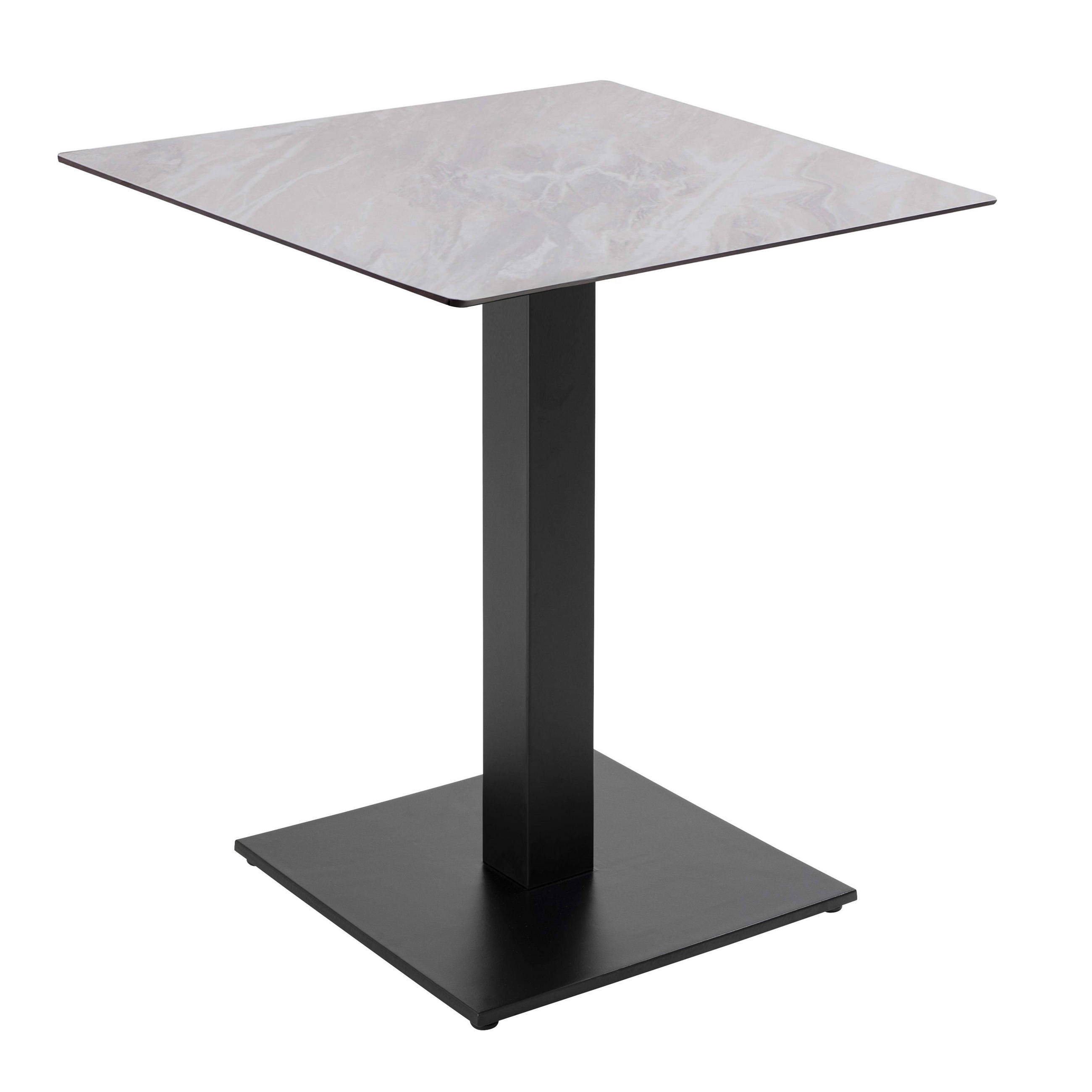 TISCH, Beige - Beige, Holzwerkstoff/Metall (70/70/73cm) - Oviala