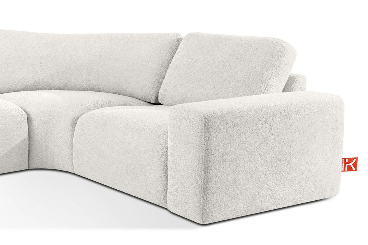 ECKSOFA LINKS ZUCCO, Ecru - Ecru, Holz/Holzwerkstoff (304/293cm) - KONSIMO®