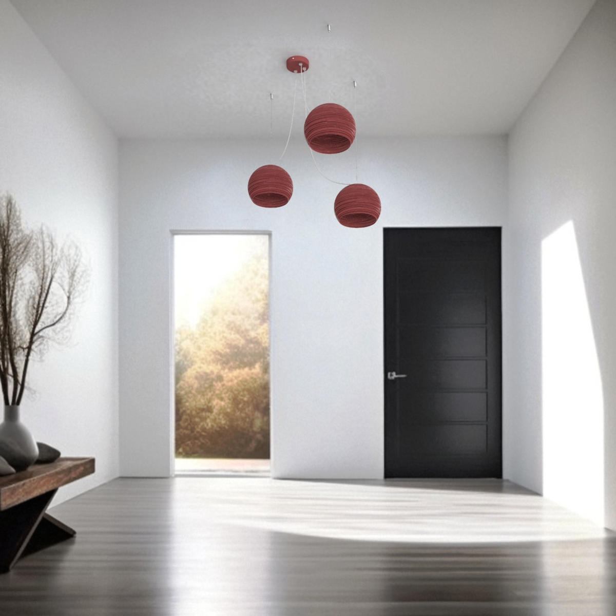 HÄNGELEUCHTE Focus X3 - Rot, Metall (25/25/20cm) - Lumicom