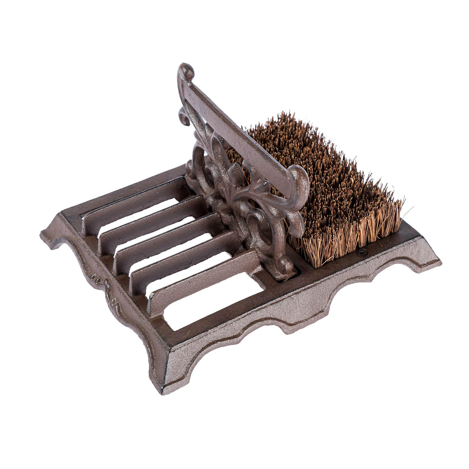 STIEFELKRATZER mit Bürste, Gusseisen - Braun, Metall (22/27cm) - Homescapes