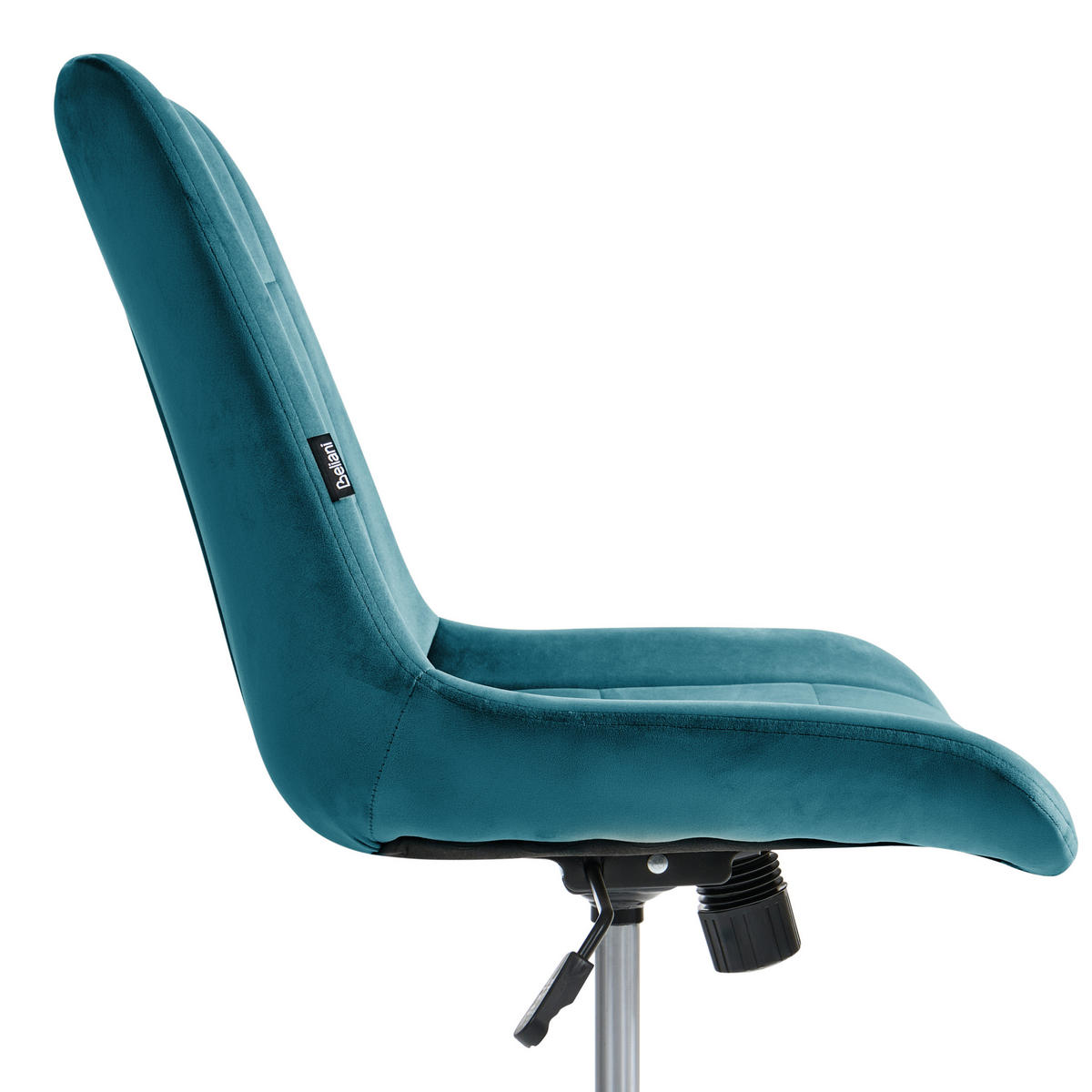KANCELÁŘSKÁ ŽIDLE Sametová látka Modrozelená Melrose - jadeitově zelená, textil (60/82/60cm) - Beliani