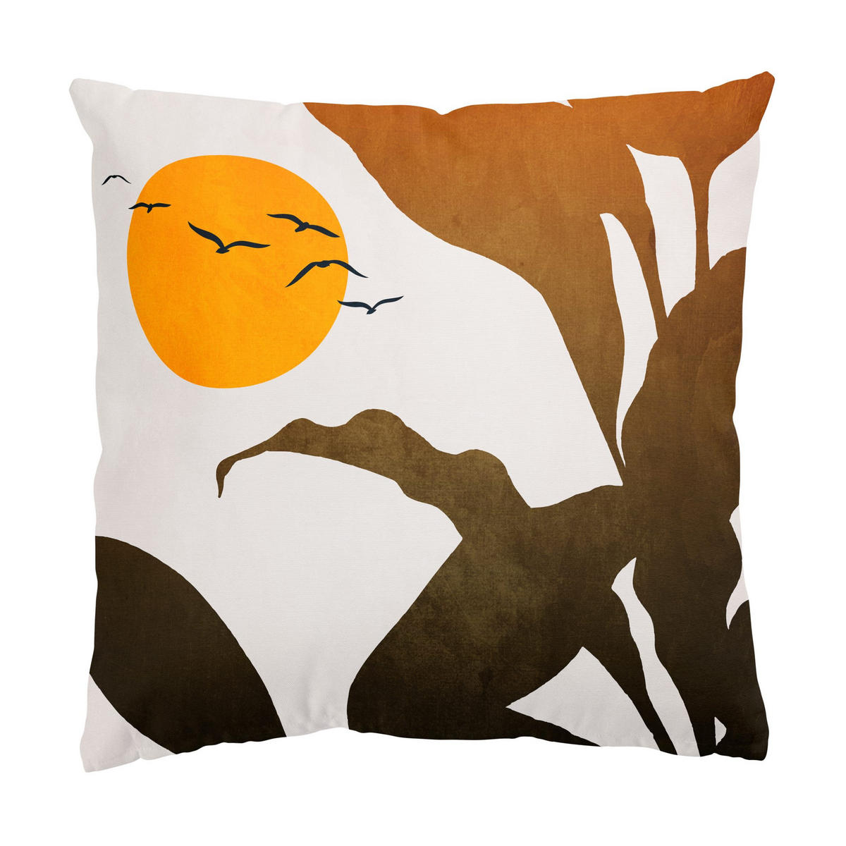 DEKOKISSEN 2er-Set Pflanzenwelt mit Sonne Duo 50/50 cm - Gelb, Textil (50/50cm) - Bilderwelten