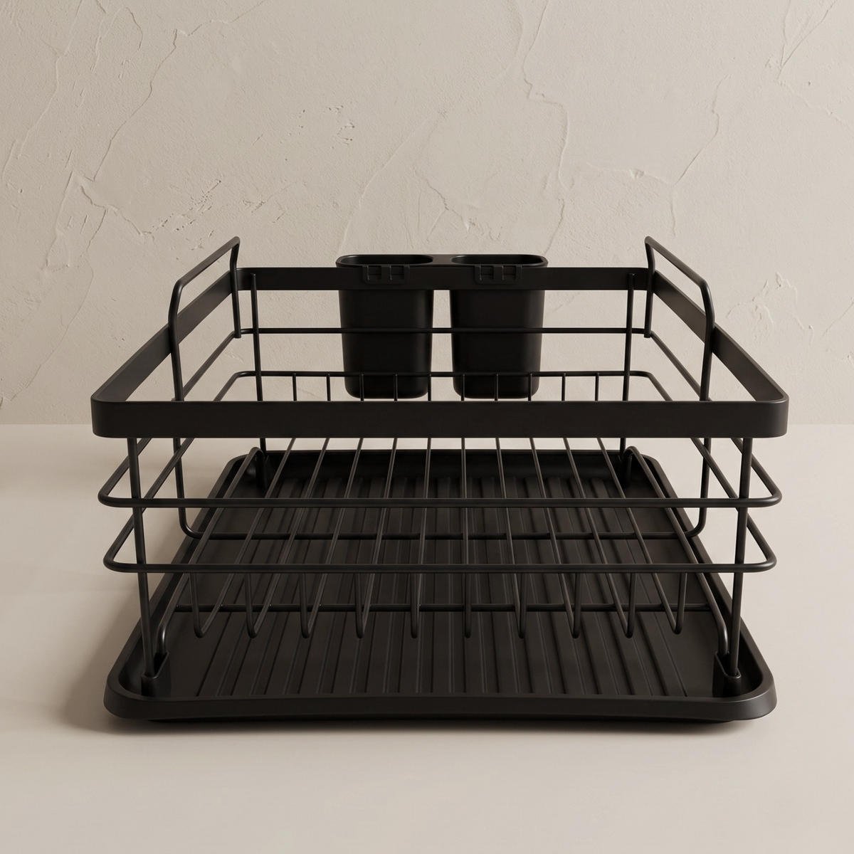 ABTROPFGESTELL 2-stöckig klappbar 49 x 31 x 28 cm - Schwarz, Metall (31/28/49cm) - BOXIMO