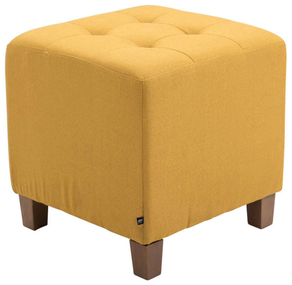 SITZWÜRFEL 2er Set Stoff gelb - Gelb, Holz/Textil (45/46/45cm) - CLP