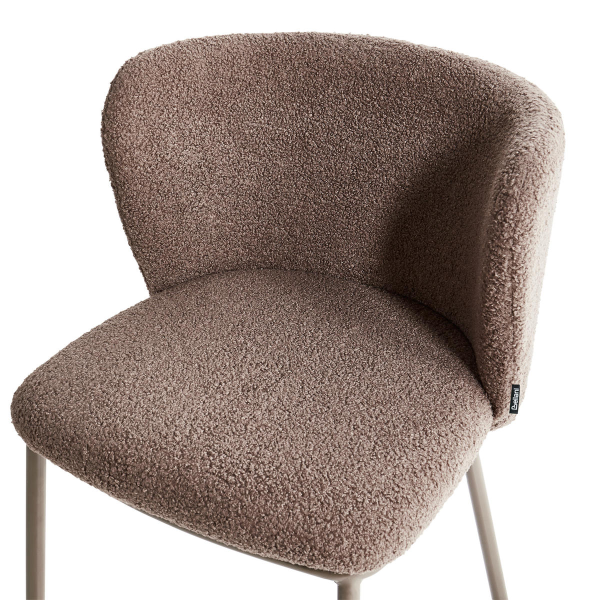ÉTKEZŐSZÉK Barna Mina II - világosbarna, textil (48/75/52cm) - Beliani