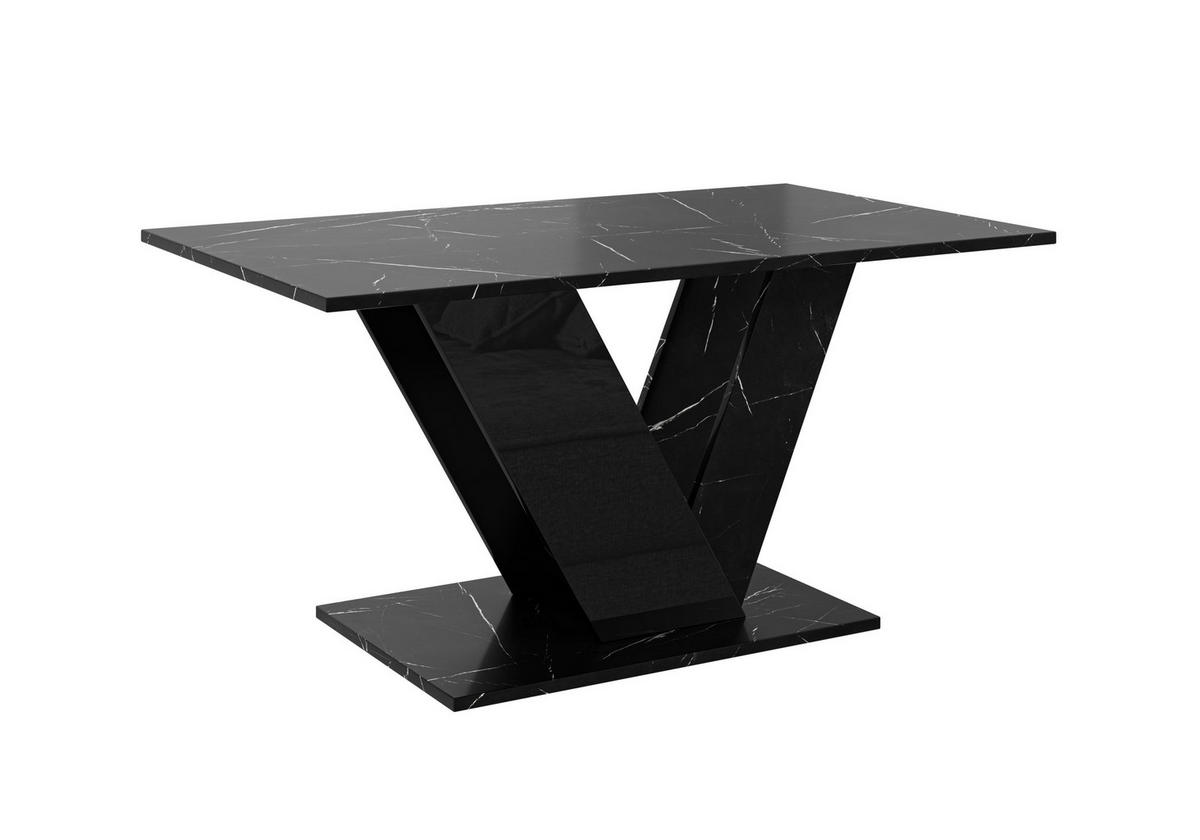 COUCHTISCH 100 cm Schwarz Marmor-Optik - Schwarz, Holzwerkstoff (60/100/55cm) - Home Collective