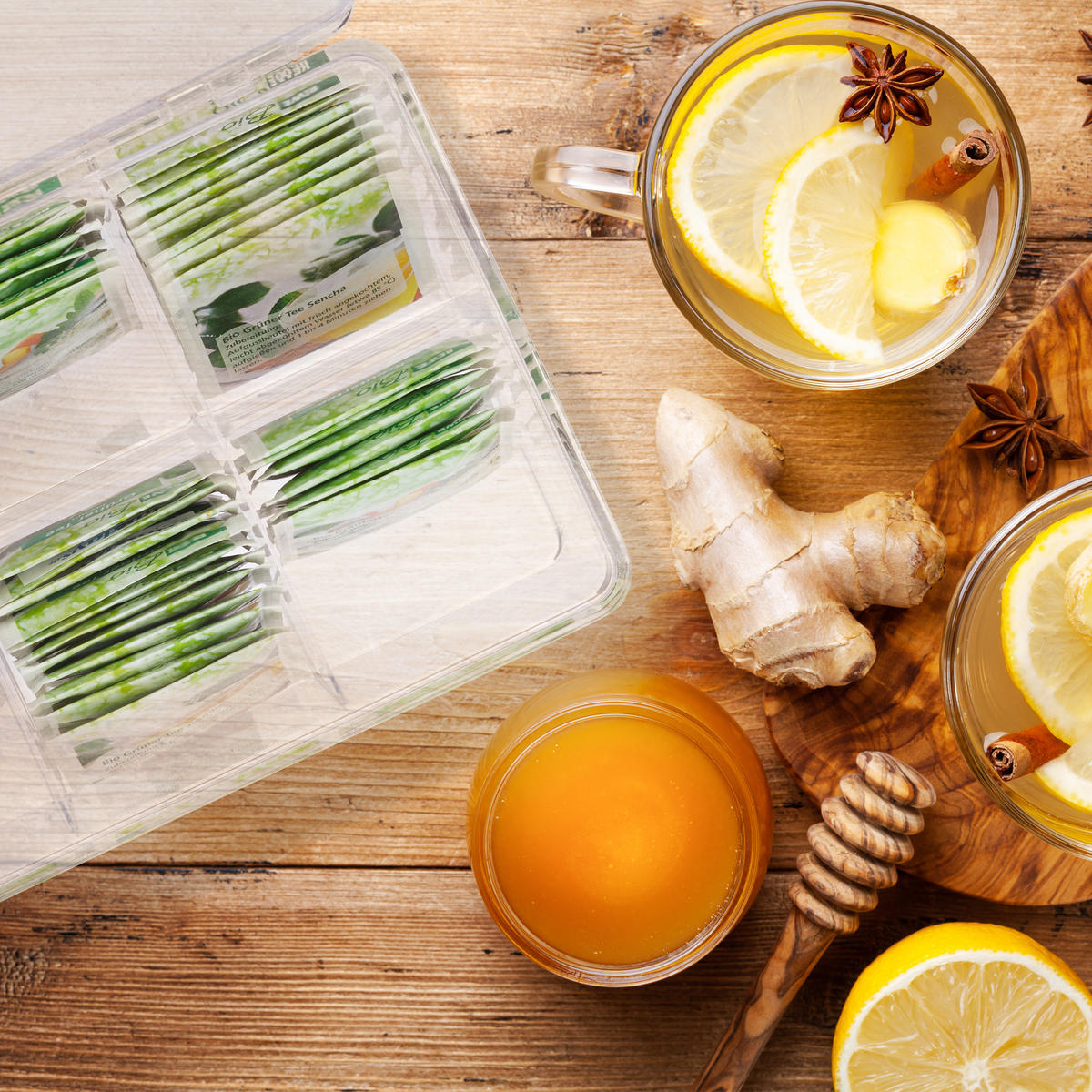 TEEBOX - Transparent, Kunststoff (21.5/9/14.5cm) - Relaxdays