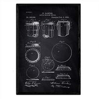 POSTER Patent Vorrichtung Verschlossene Flasche A3 Rahmenlos - Klar, Papier (29.7/5/42cm) - Nacnic