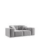 SOFA Zweisitzer Pula Stoff Perfect Harmony Grau - Grau, Holz (186/73/88cm)