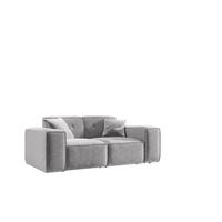 SOFA Zweisitzer Pula Stoff Perfect Harmony Grau - Grau, Holz (186/73/88cm)