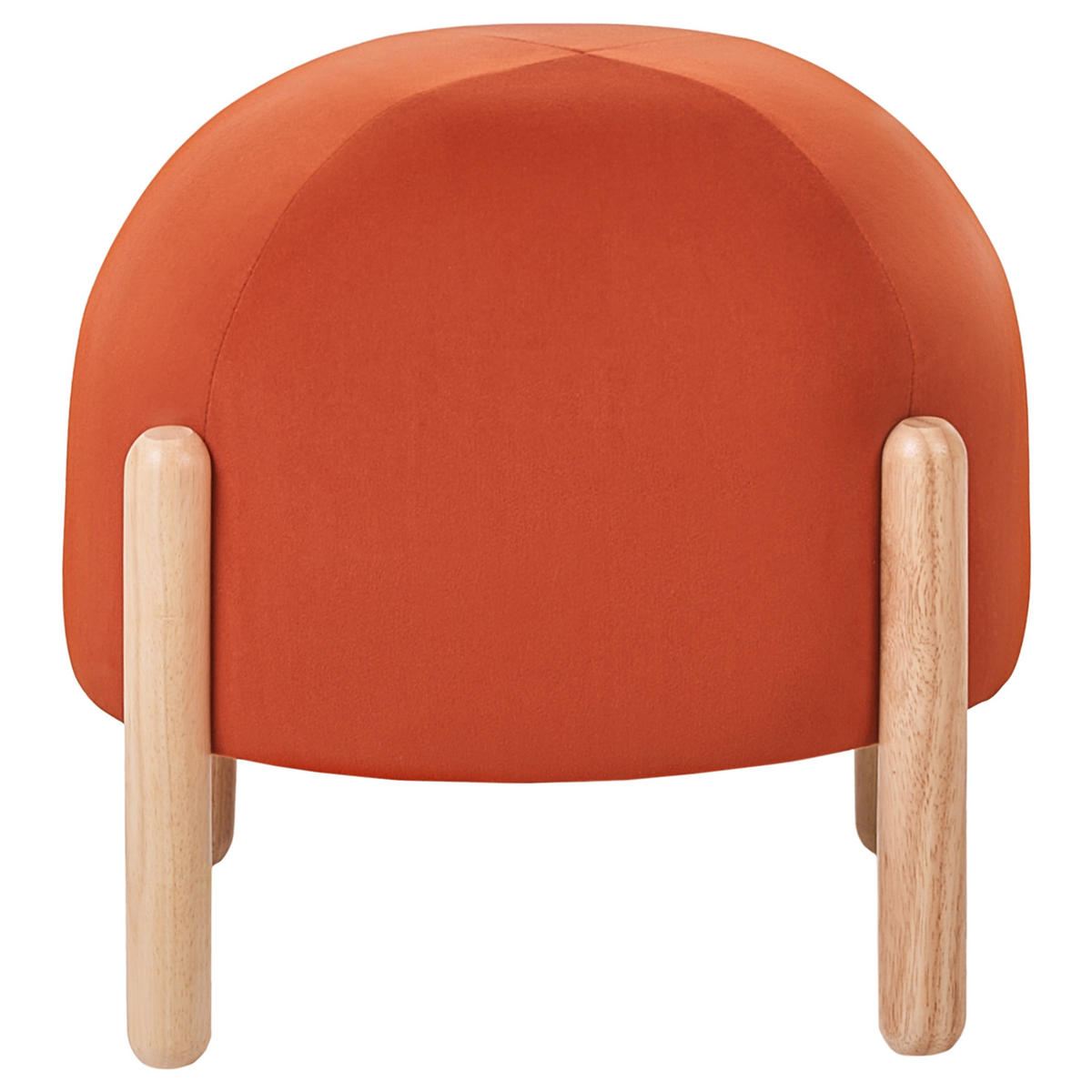 TABURET catifea portocaliu Helen - maro deschis, material textil (40/38/40cm) - Beliani