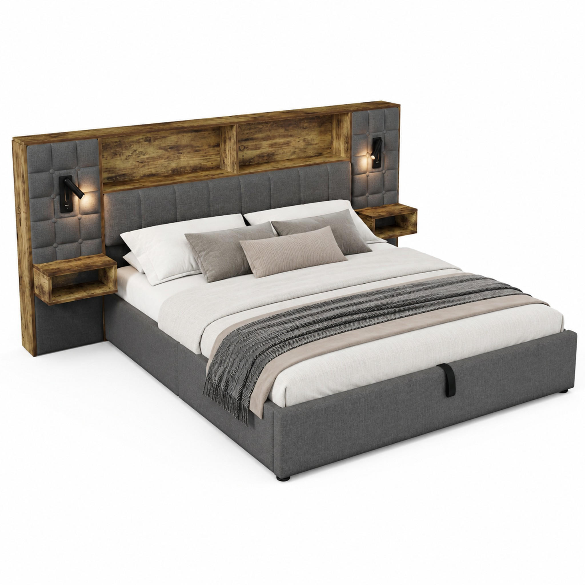Meubliv Bett Grau 180x200 cm