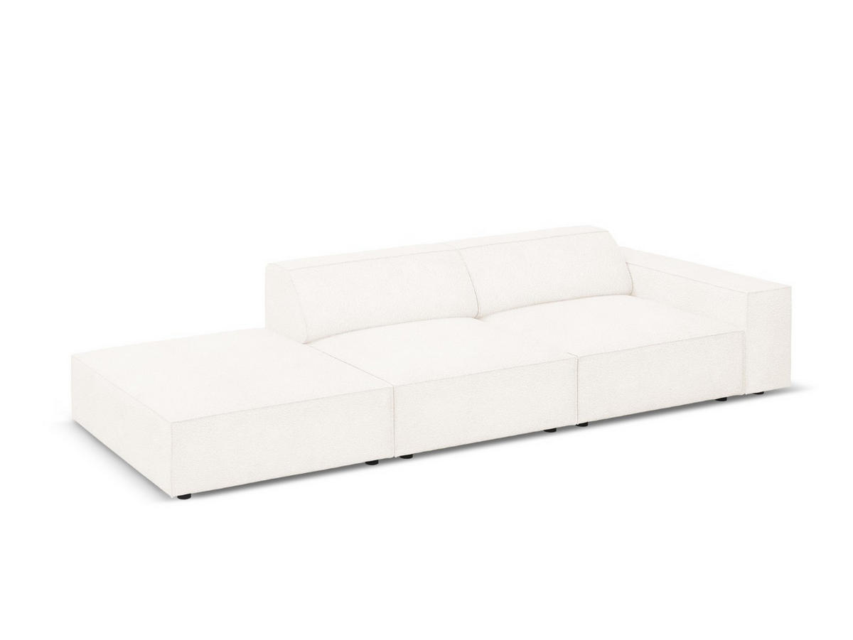 LINKES-SOFA Jodie aus Boucle beige 3 Sitzplätze - Beige, Textil (102/70/262cm) - Micadoni