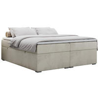 BOXBETT BESS 120/200 Beige Velvet - H3 - Beige, Holz/Textil (120/200cm) - MKS