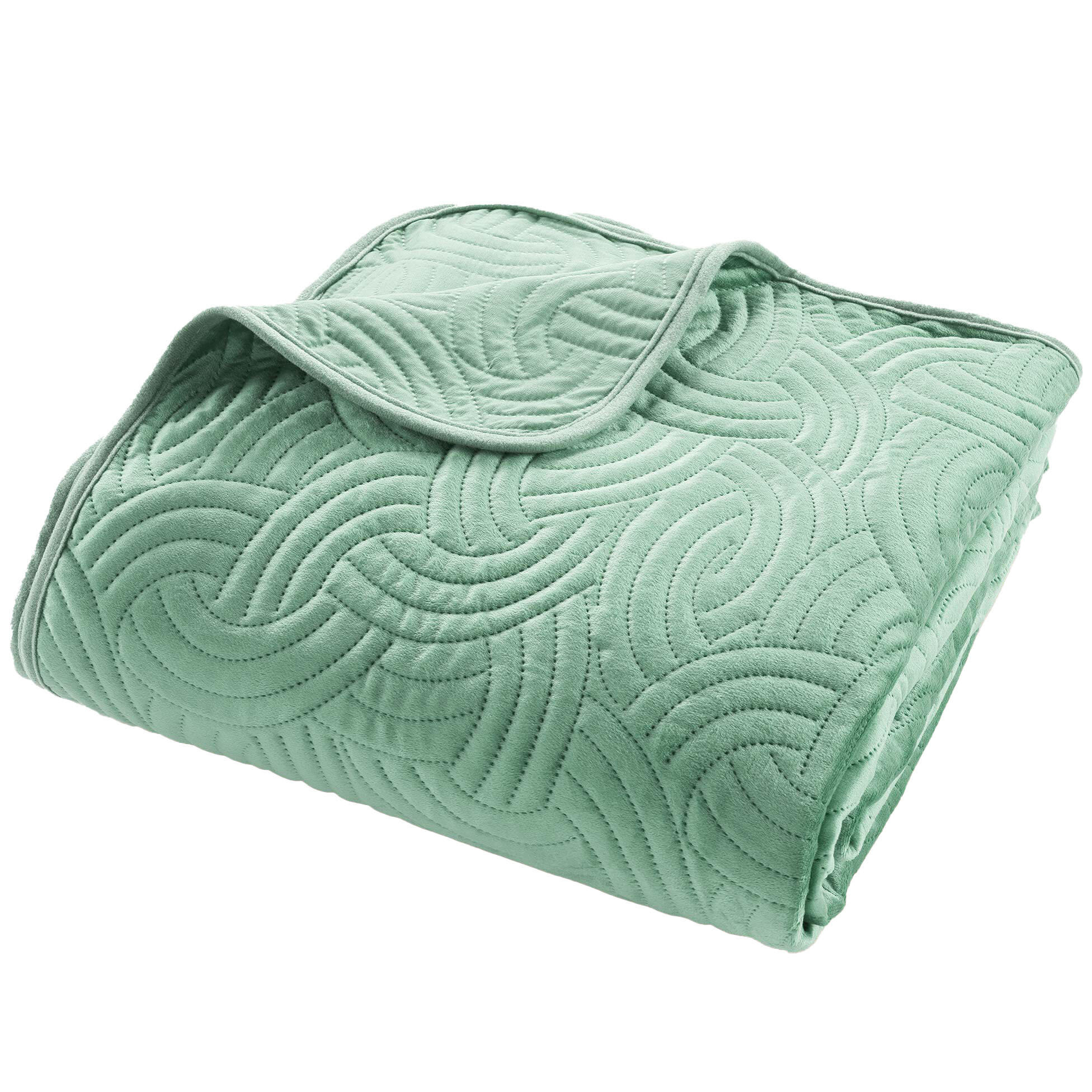 BETTÜBERWURF mit 2 Kissenbezügen 220/240 cm - Grün, Textil (240/220cm) - Douceur d´intérieur