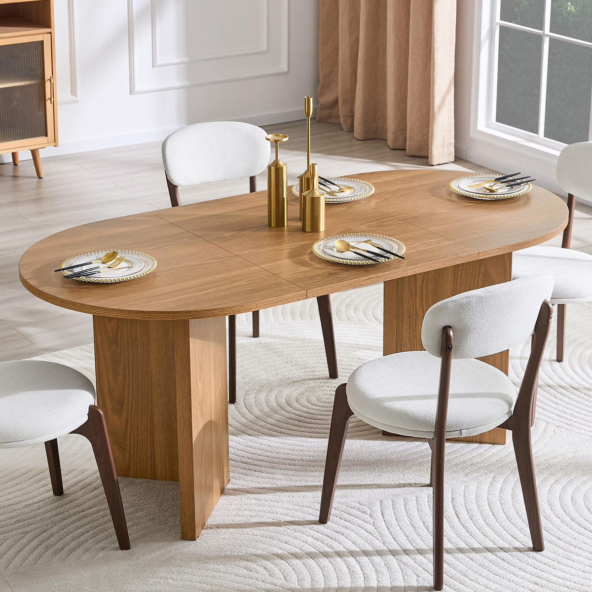 ESSTISCH 180/90/75,5 cm walnuss aus Holzwerkstoff für 4–6 Personen - Walnussfarben, Holzwerkstoff (180/90/75.5cm) - OKWISH