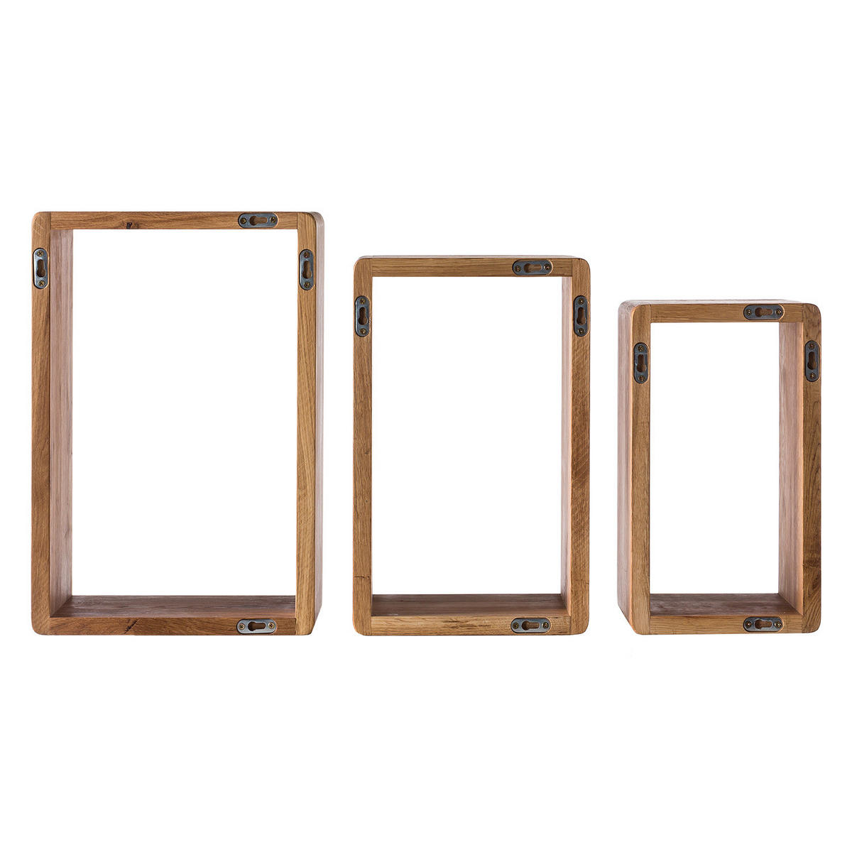 WANDREGAL - Braun - Eichefarben, Holz (45/30/20cm) - home24