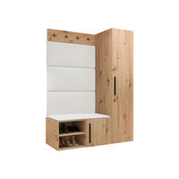 GARDEROBEN-SET Medi II - Schwarz/Weiß, Holzwerkstoff/Kunststoff (40/191/50cm) - MIRJAN24