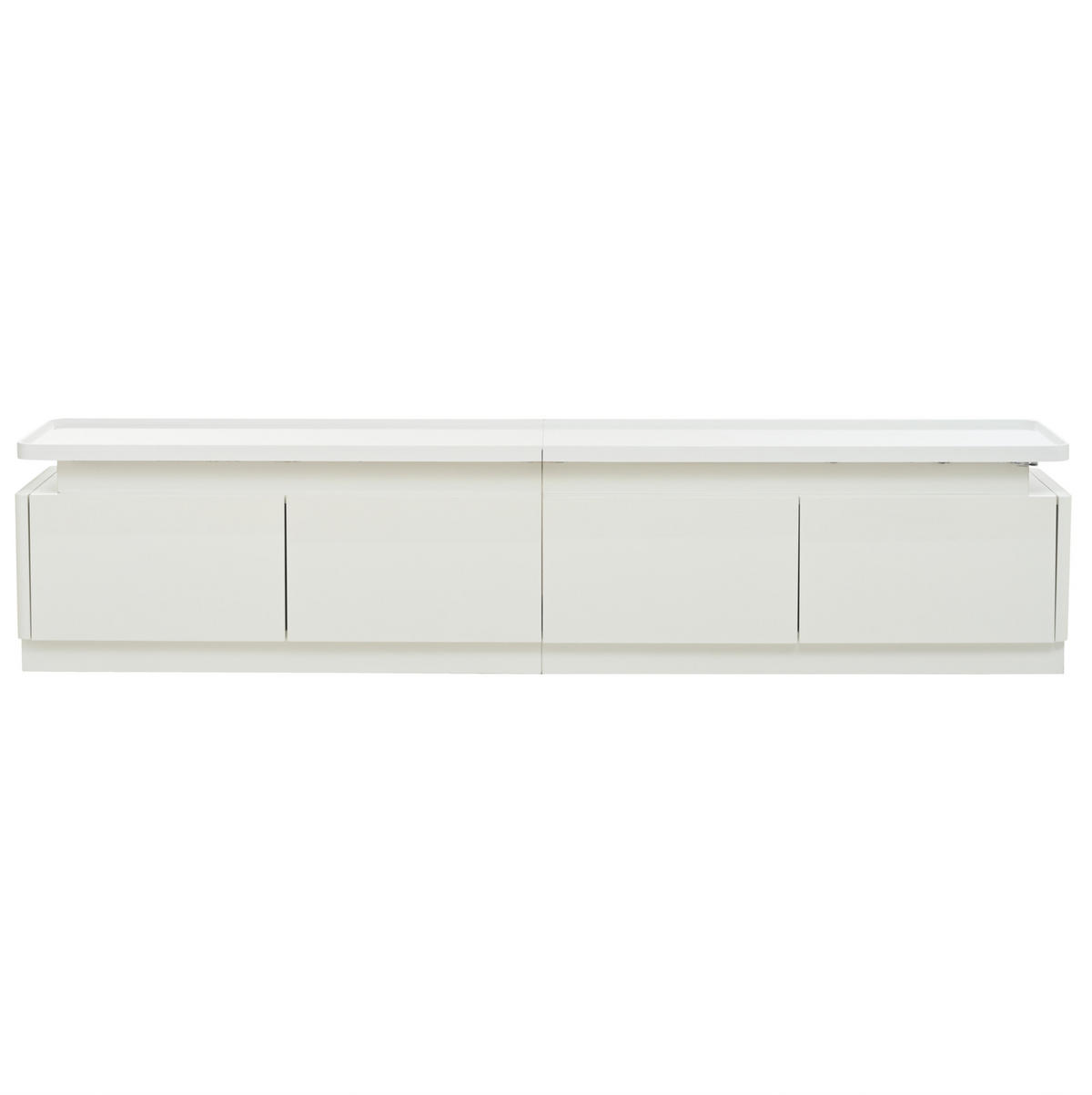 TV-SCHRANK mit 4 Schubladen 180 x 34 x 40 cm Hochglanz Weiß mit LED - Weiß, Holzwerkstoff (34/40/180cm) - Beauniv