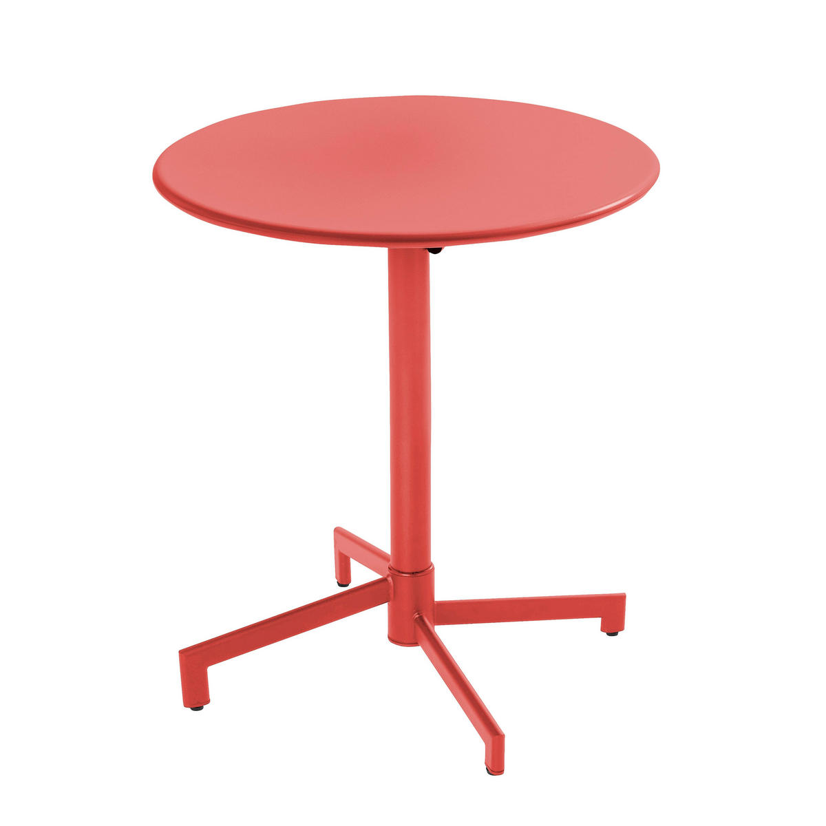BISTROTISCH, Rot - Rot, Metall (70/70/72cm) - Oviala