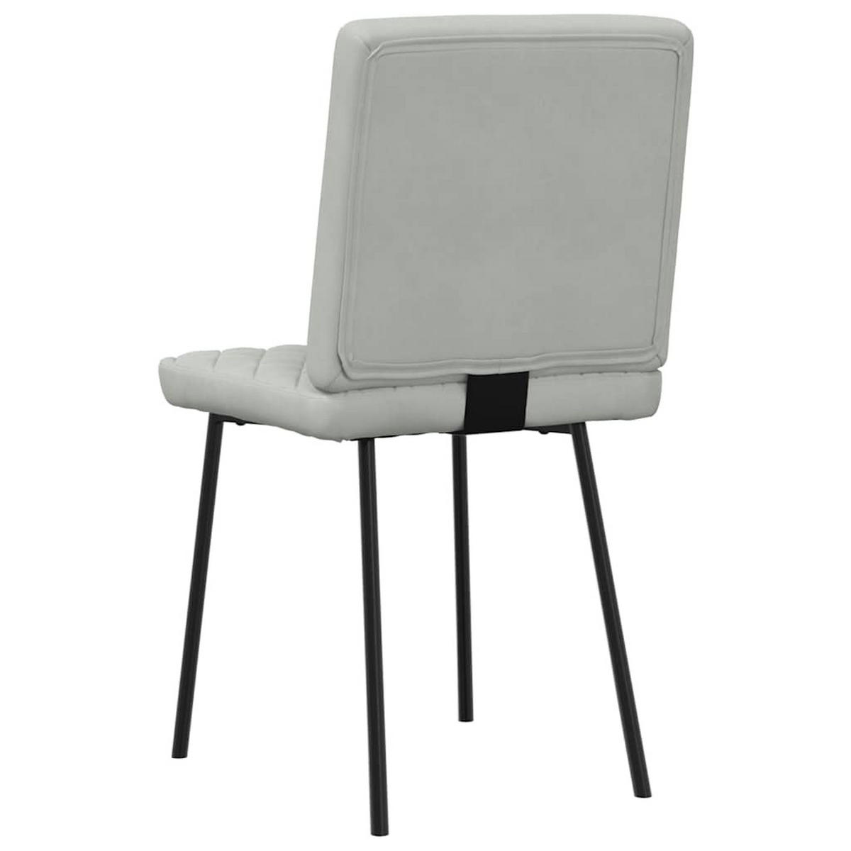 ESSZIMMERSTÜHLE 2 Stk. Hellgrau Samt 45*54*83cm - Grau, Metall (45/83/54cm) - ZMH