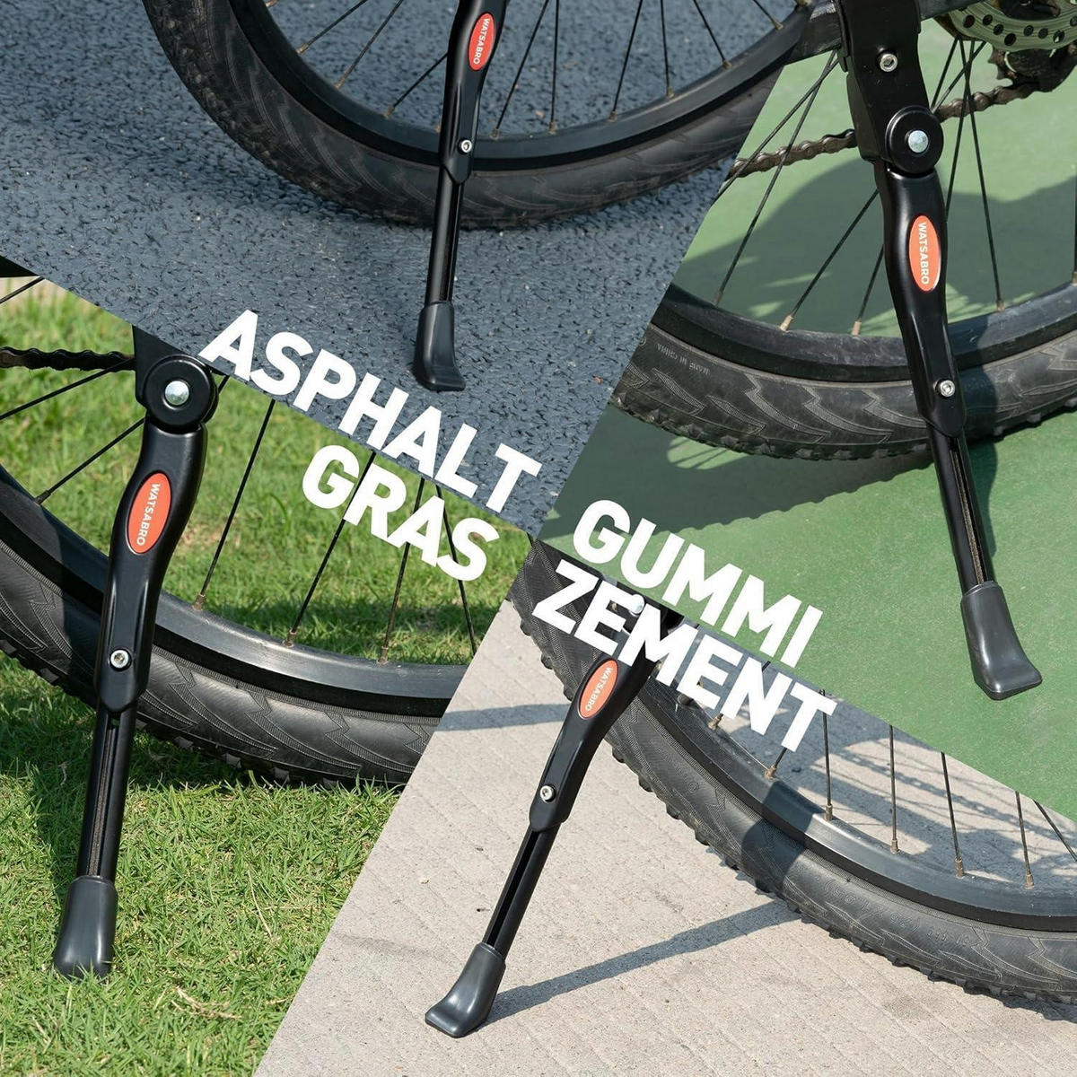FAHRRADSTÄNDER Universal Seitenständer 24-28 Zoll Höhenverstellbar Aluminiumlegierung Blauschwarz - Schwarz, Metall (2.8/1.5/33.5cm)