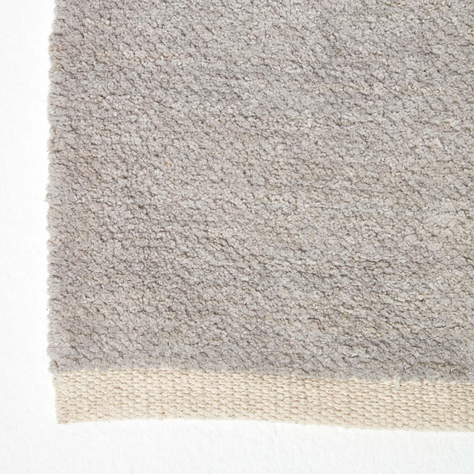 Thumbnail - Homescapes Handwebteppich, Hellgrau, Textil, Rechteckig, 110x170 cm, Teppiche & Böden, Teppiche, Naturteppiche