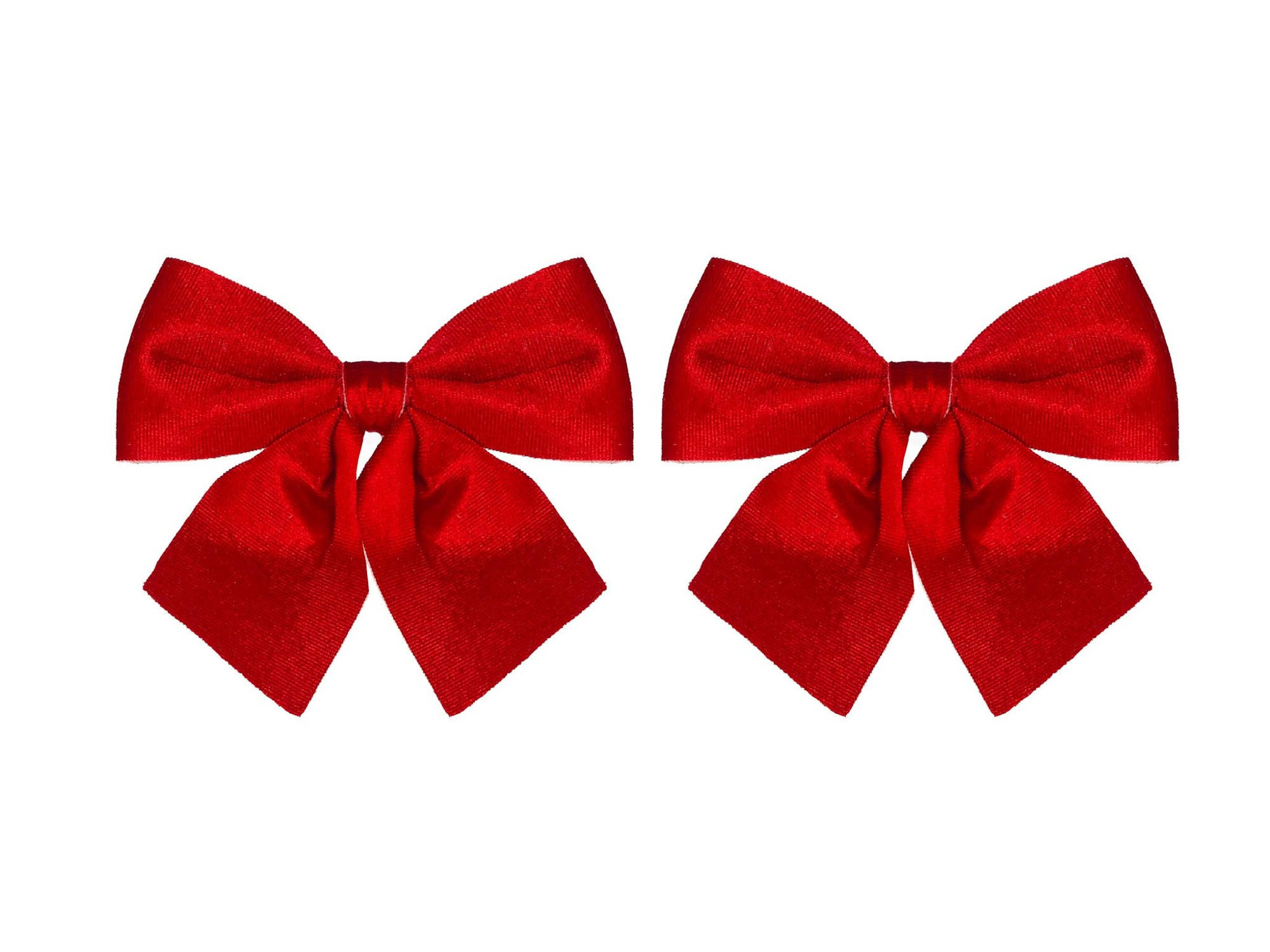 LAALU CHRISTBAUMKUGEL-SET 2 Bändern: Schleifen rot glänzend 13 x 13 cm - Rot, Kunststoff (0.01/1/0.01cm) - LAALU
