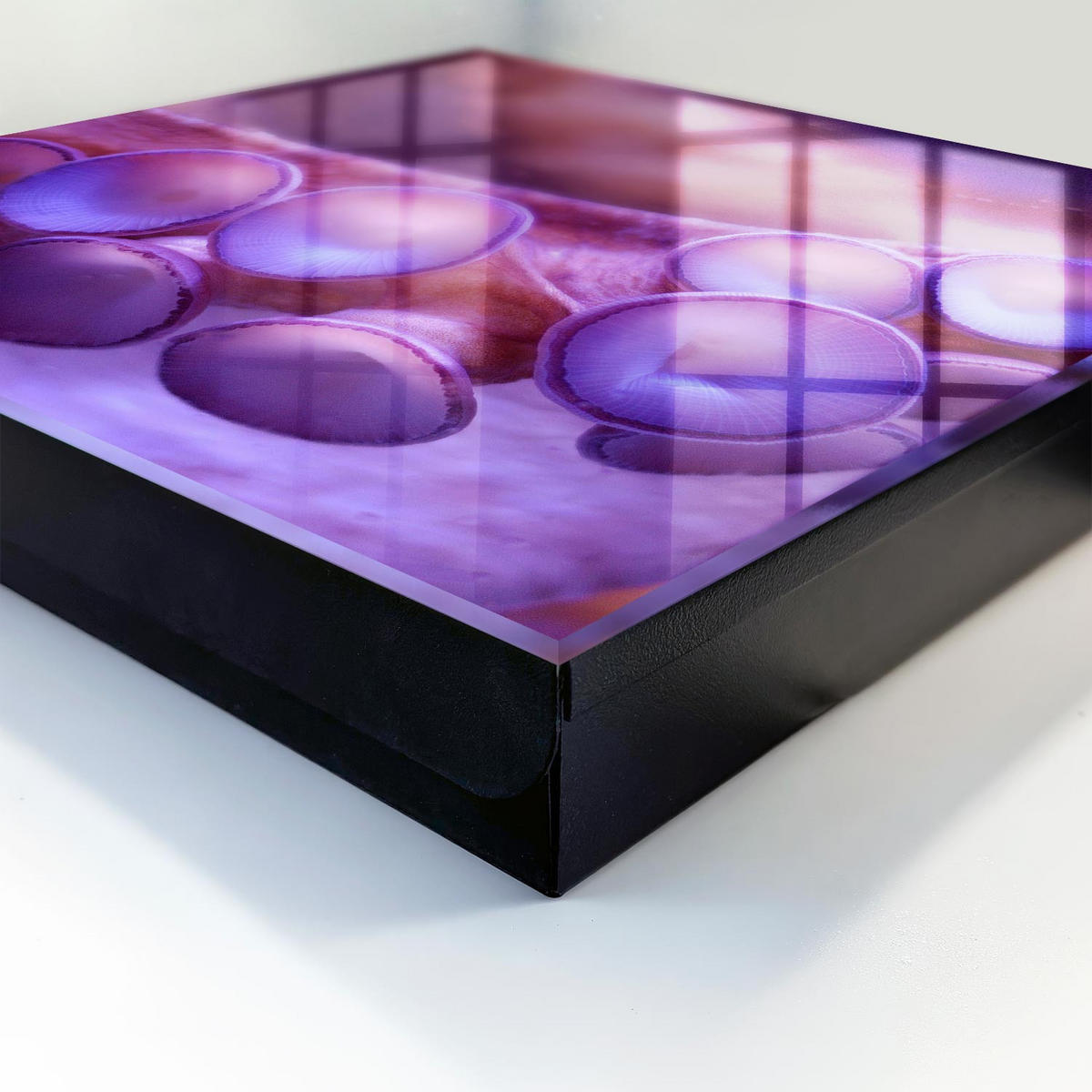 SCHLÜSSELBOX Schwarz 30x30 cm- Türöffnung nach rechts - Unterwasserharmonie - Lila, Metall (30/30/5cm) - TULUP
