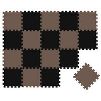SPIELMATTE ab Null - 180/90 cm Puzzlematte Schwarz - Multicolor, Kunststoff (30/30cm) - Littletom