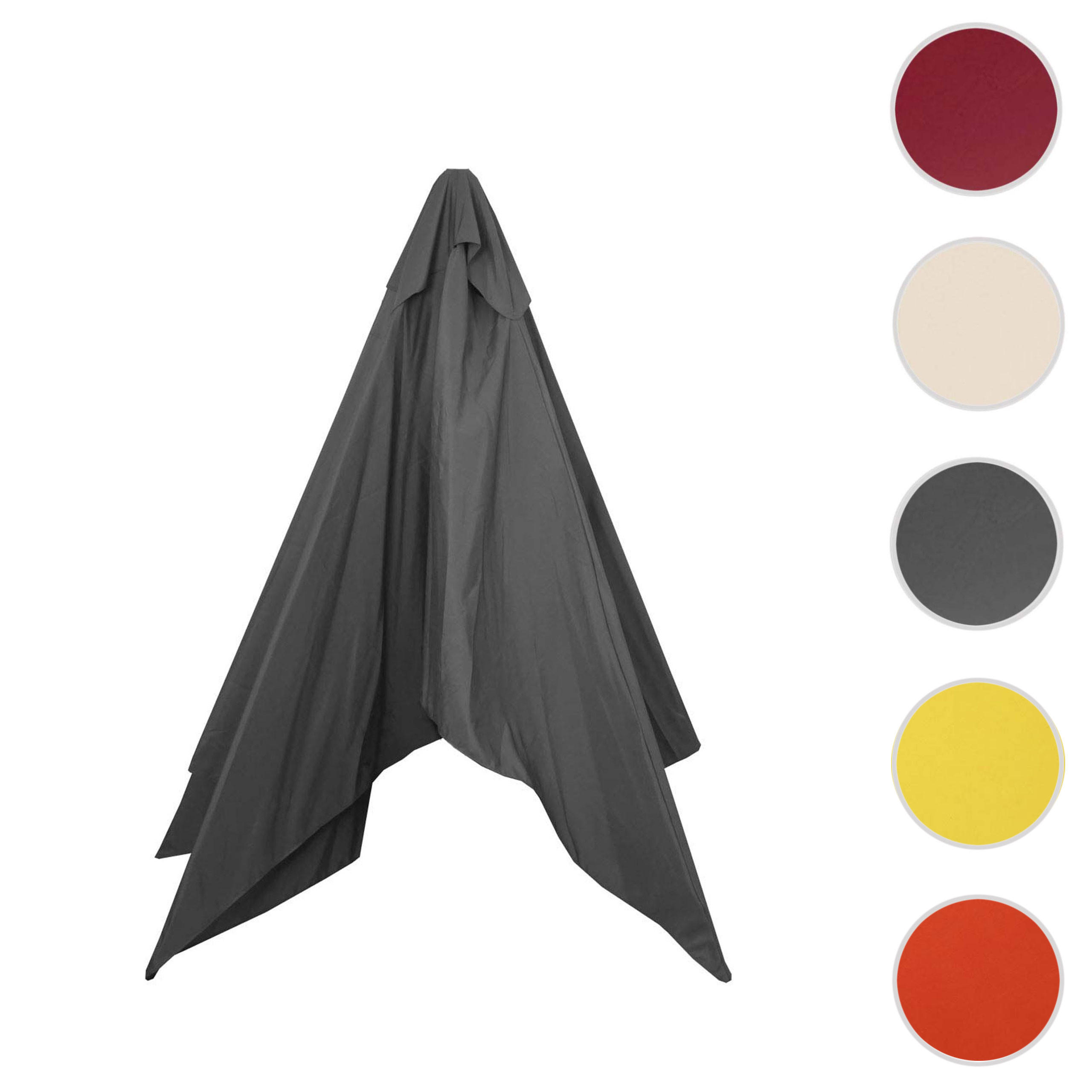 ERSATZ-BEZUG FÜR SCHIRM RUN Anthrazit - Anthrazit, Textil (290/290cm) - MCW