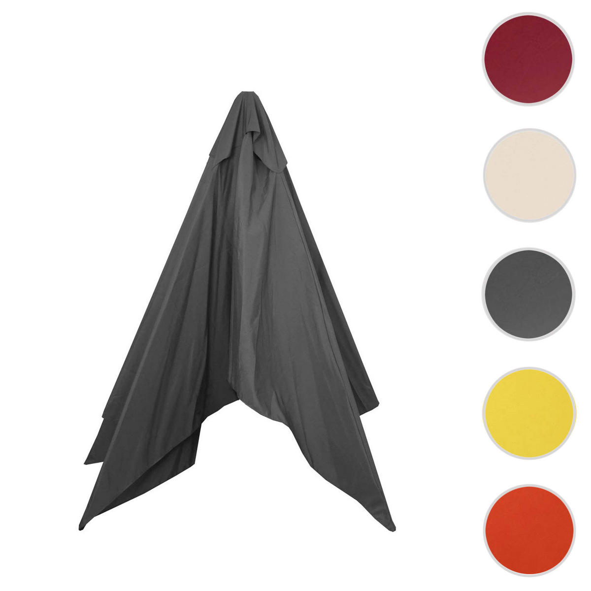 ERSATZ-BEZUG FÜR SCHIRM RUND Anthrazit - Anthrazit, Textil (350/350cm) - MCW