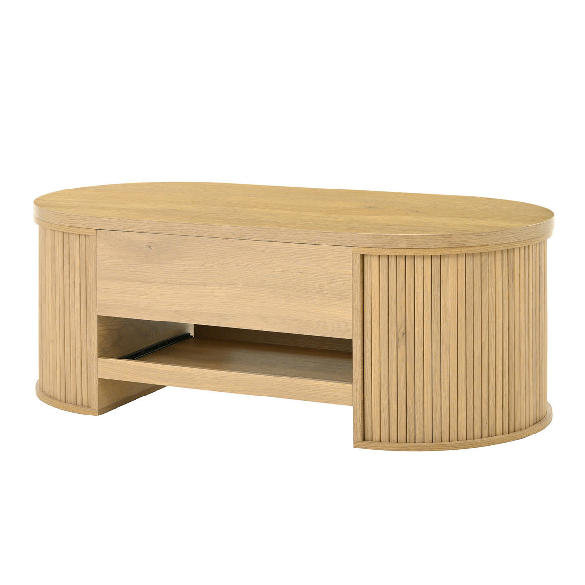 KONFERENČNÝ stolík s výklopnou doskou 110/55,5 cm, MDF, prírodný - prírodná farba, kompozitné drevo (110/55.5/40cm) - Flora Grace