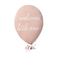 KISSEN Ballon "Welcome Little One" Rosa - Rosa, Textil (30/25cm) - nordic coast company