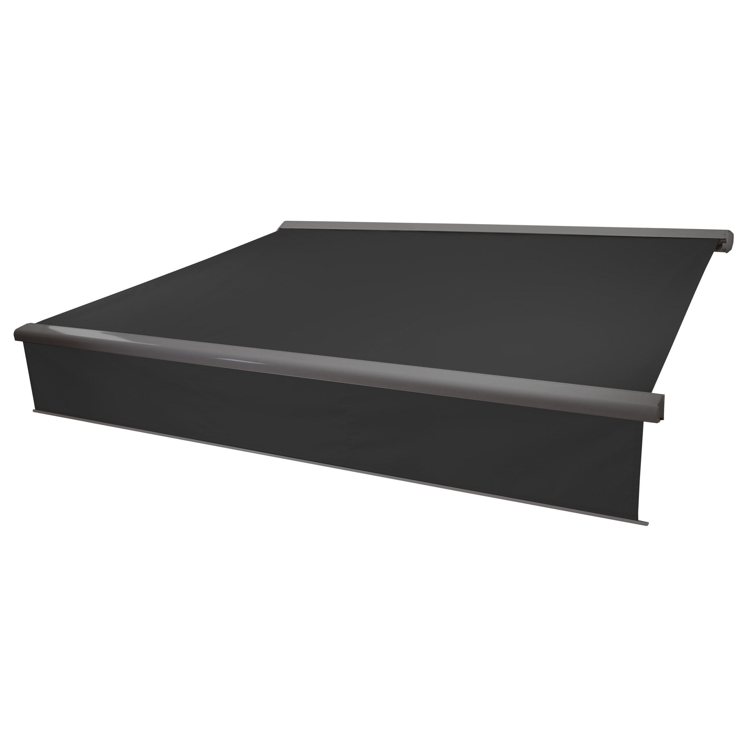 KASSETTEN-MARKISE VOLANT AUSFAHRBAR Anthrazit, Grau - Anthrazit/Grau, Textil (500/15/300cm) - MCW