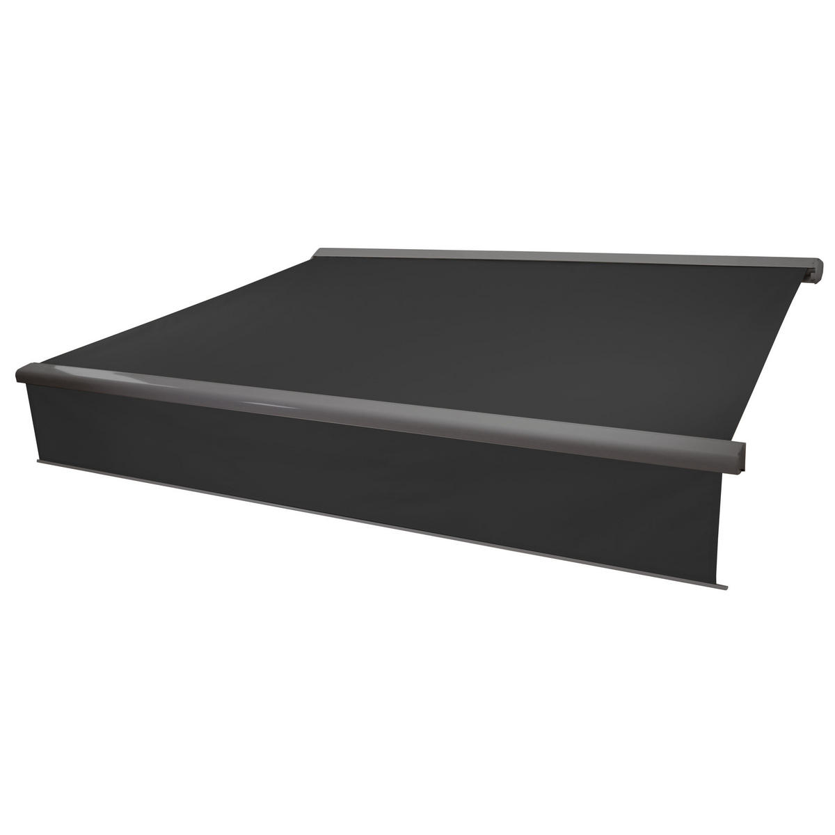KASSETTEN-MARKISE VOLANT AUSFAHRBAR Anthrazit, Grau - Anthrazit/Grau, Textil (500/15/300cm) - MCW