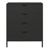 KOMMODE Erna 81x45x102 Anthrazit matt Lack - Anthrazit, Holzwerkstoff (81/102/45cm) - 58aufmkessel