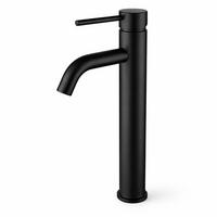 WASCHTISCHARMATUR Verti - Schwarz - Schwarz, Keramik/Metall (5.3/30.5/9.2cm) - Akord