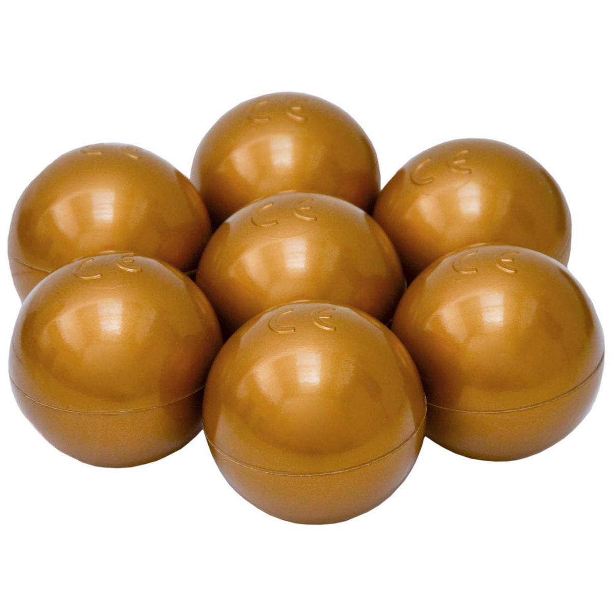 BÄLLEBAD-BÄLLE 50 Stück, Goldfarben, 5.5 cm - Goldfarben, Kunststoff (5.5/5.5/5.5cm) - Littletom