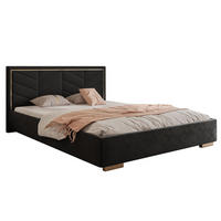 POLSTERBETT AURORA 140x200 mit Bettkasten Jasmine 100 - Schwarz, Textil (140/200cm) - Lookway