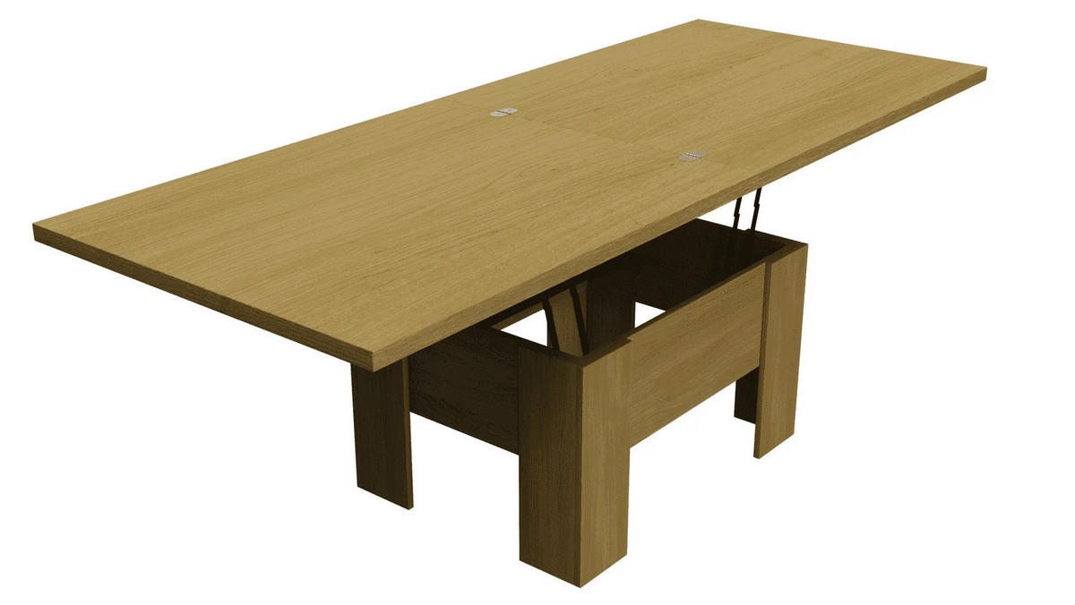 TISCH LONG - Honigeiche, Holzwerkstoff (80/100/53cm) - Meblini