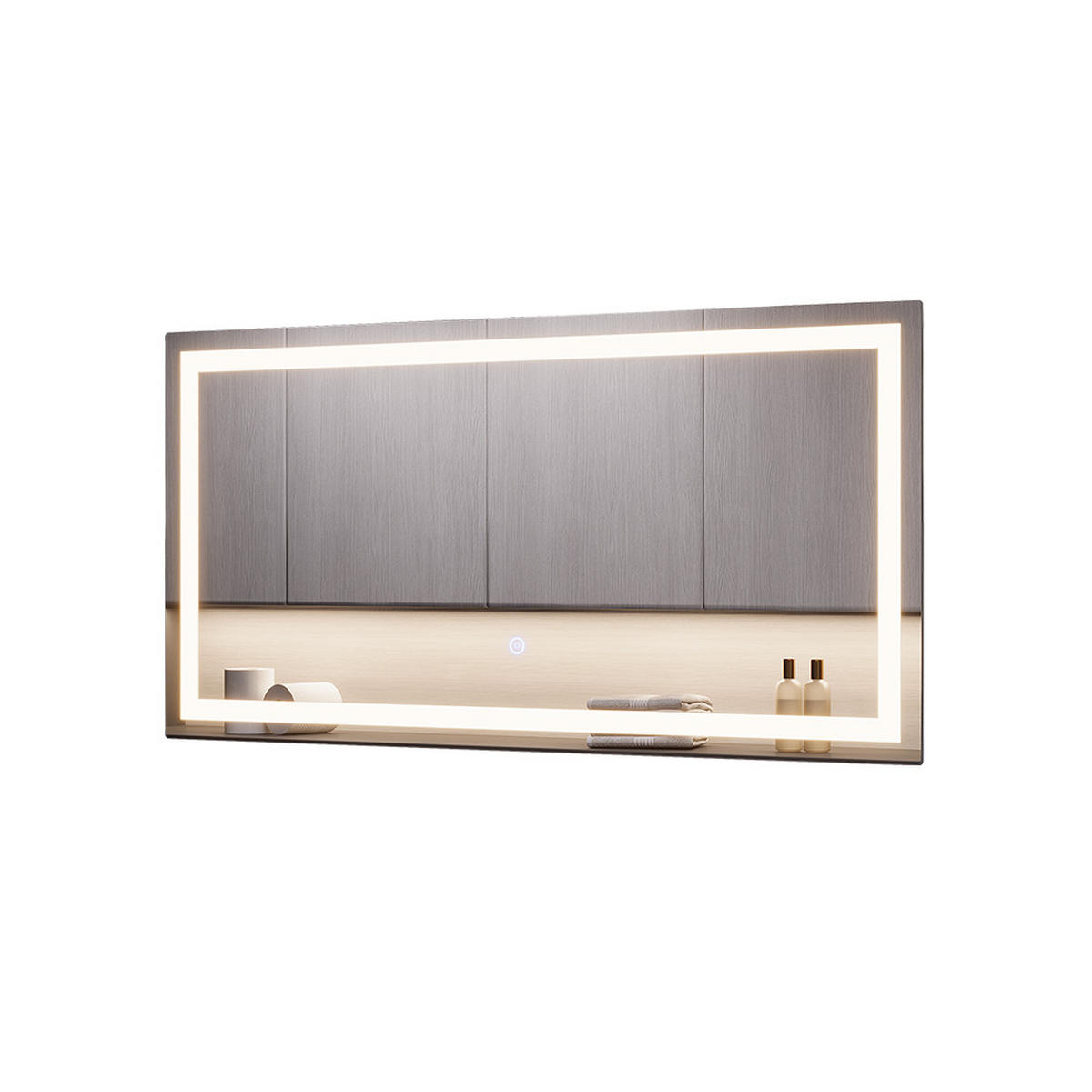 KOUPELNOVÉ ZRCADLO Miral Sklo - čirá, sklo (80/2.8/40cm) - Vicco