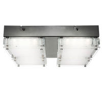 LED DECKENLEUCHTE Metall Glas Silber - Silberfarben, Glas (28/28/6.5cm) - Wofi