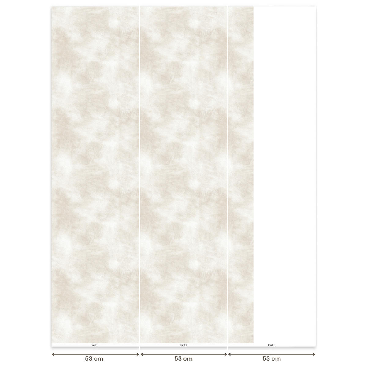 TAPETE - Dezent - Textur - Beige - 120x200 cm - Creme, Papier (120/200cm) - OnlyWow
