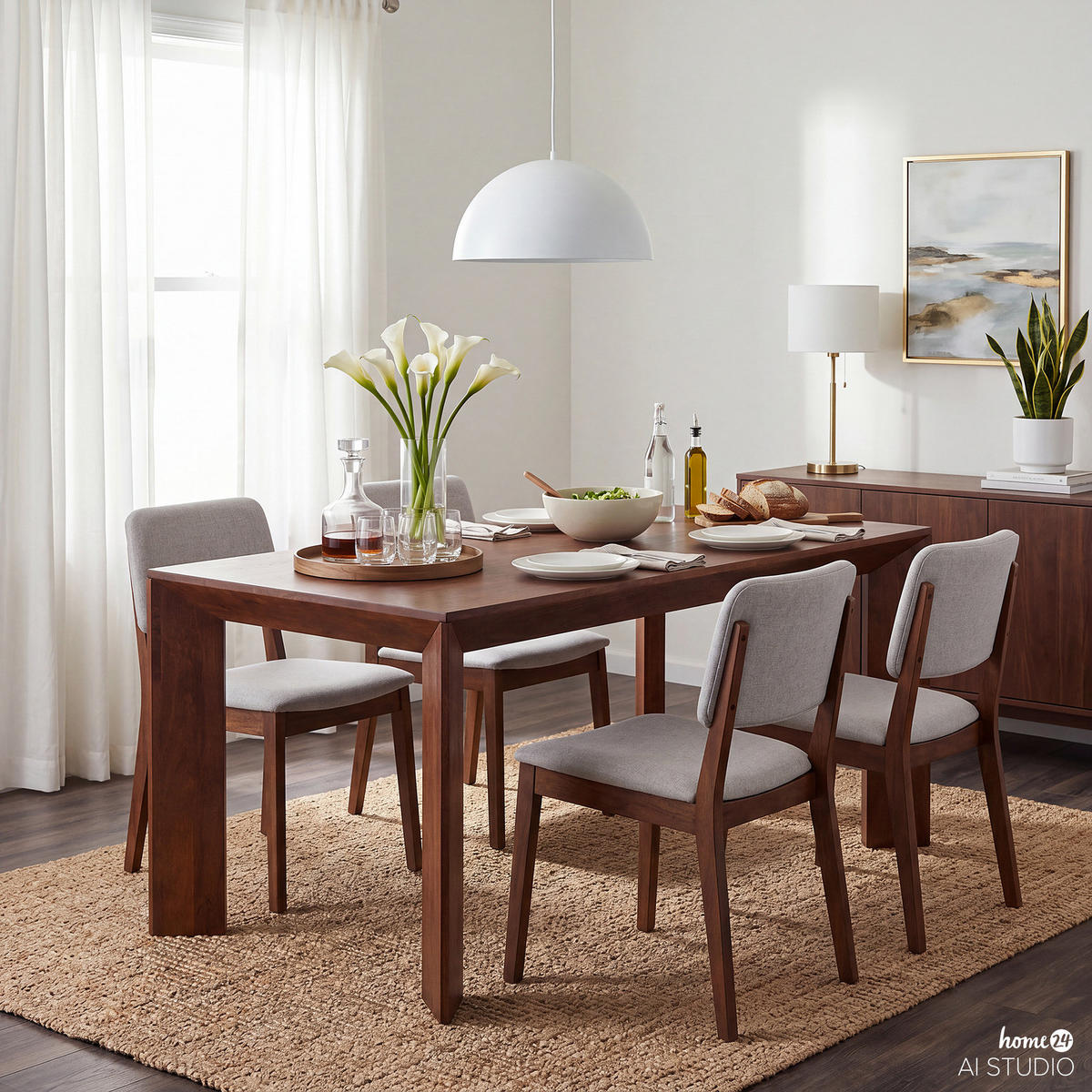 MASSIVER ESSTISCH - Massivholz - Mango Dunkel - Braun, Holz (65/130/76cm) - home24
