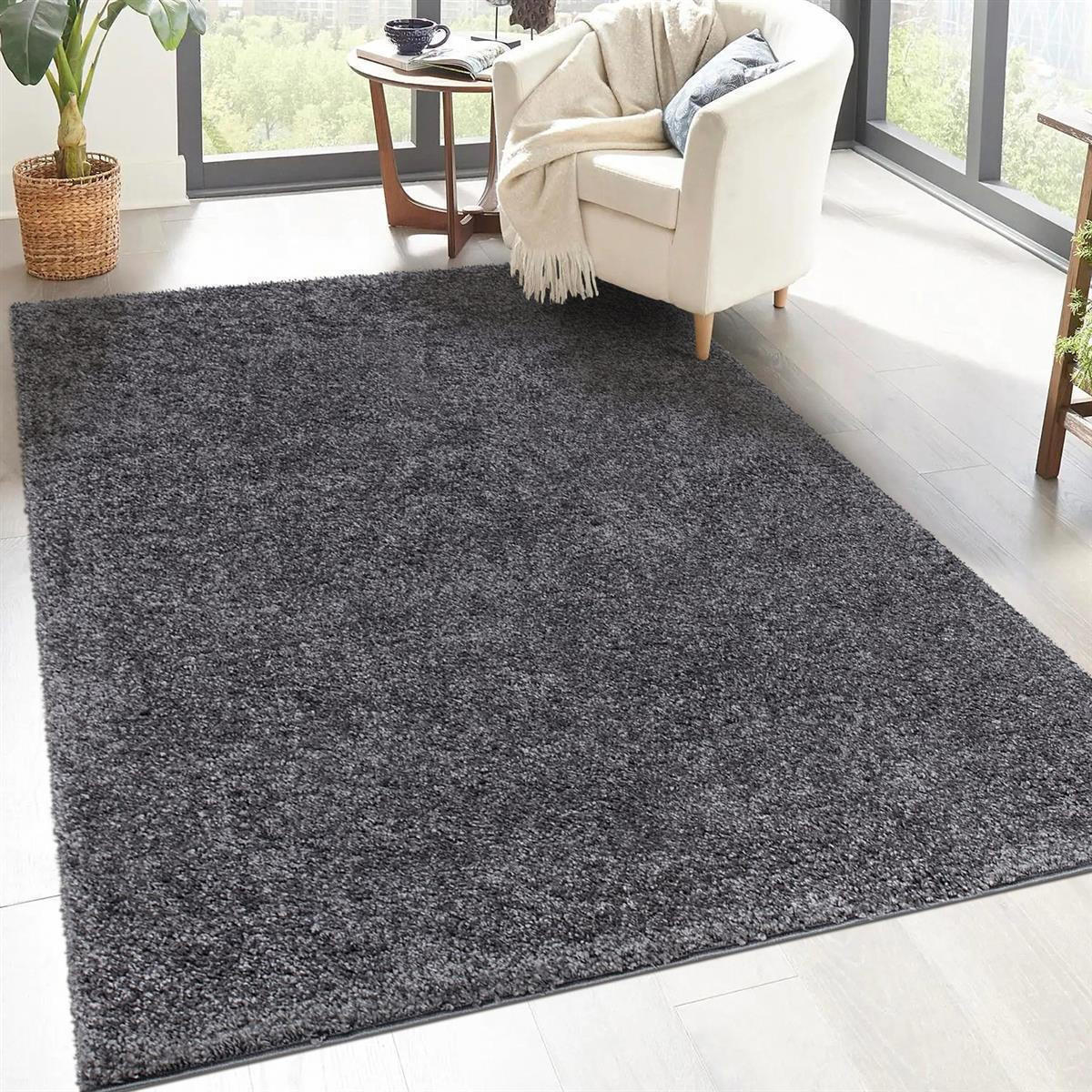 HOCHFLOR-TEPPICH City Shaggy 500 Anthrazit 200x290 cm - Anthrazit, Textil (200/290cm) - carpet city