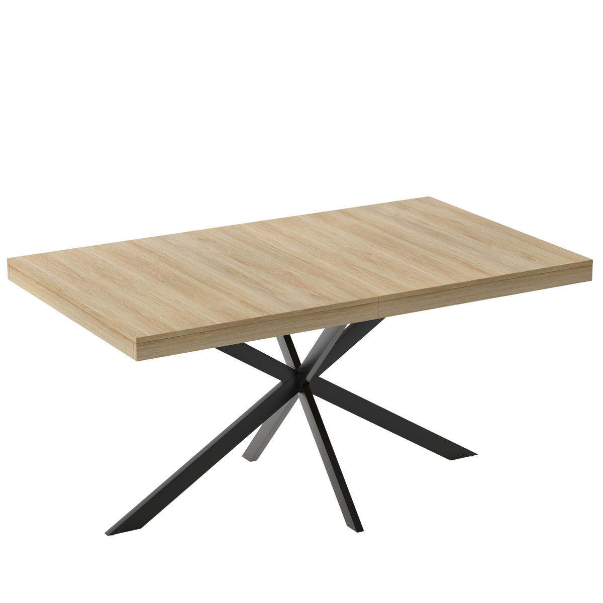 ESSTISCH Natürlich mit verstecktem Stauraum 140-180/80/76 cm - Naturfarben, Holz (80/160/76cm) - Oxeza