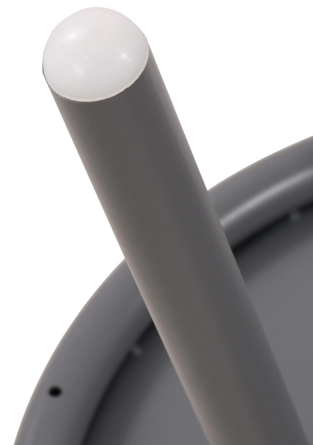 COUCHTISCH oval 80/45/45 cm Kunststoff dunkelgrau - Dunkelgrau, Kunststoff/Metall (45/80/45cm) - CLP