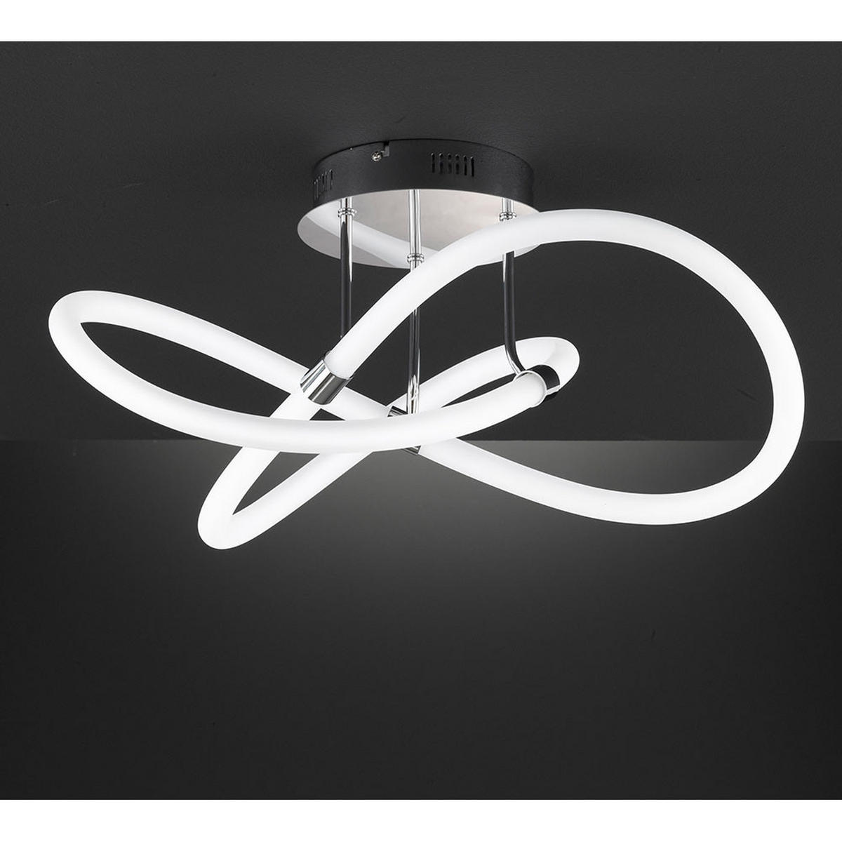 LED DECKENLEUCHTE MIRA Chrom Weiß - Weiß, Metall (57.5/57.5/30cm) - Wofi