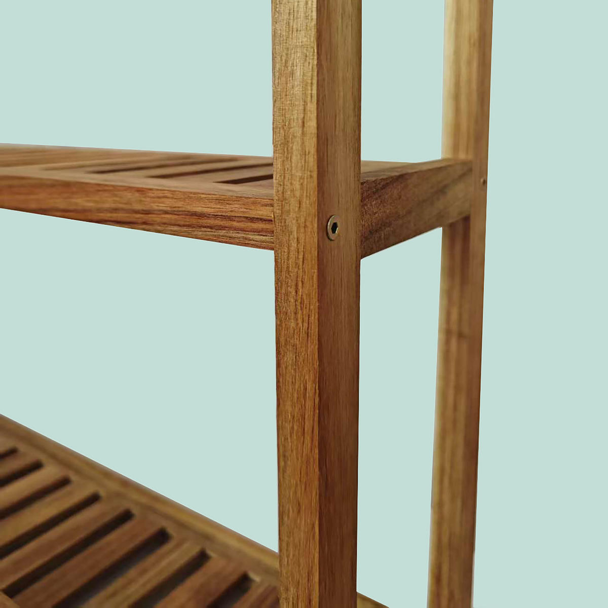 WANDREGAL - Hellbraun, Holz (60/54/15cm) - Relaxdays